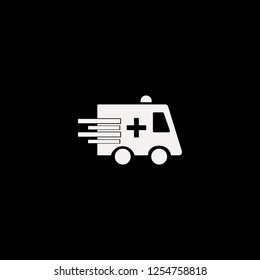 ambulance car vector icon. flat ambulance car design. ambulance car illustration for graphic 