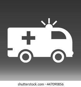 Ambulance Car Vector Icon Illustration