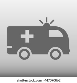 Ambulance Car Vector Icon Illustration