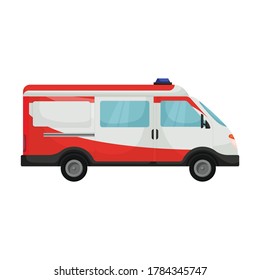 Vector Cartoon Representing Funny Ambulance Hurrying Stock Vector ...