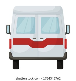 Ambulance car vector icon.Cartoon vector icon isolated on white background ambulance car.