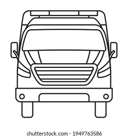 Ambulance car vector icon.Outline vector icon isolated on white background ambulance car.