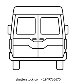 Ambulance car vector icon.Outline vector icon isolated on white background ambulance car.