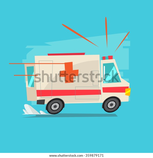 ambulance car - vector\
illustration