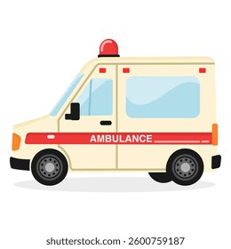Ambulance car vector illustration isolated on white background