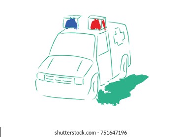 Ambulance car vector illustration isolated