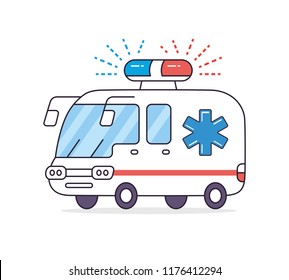 Ambulance car vector isolated