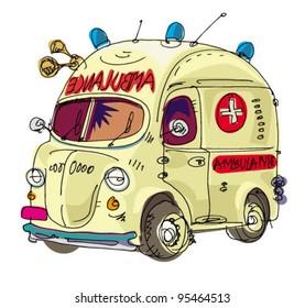 ambulance - cartoon