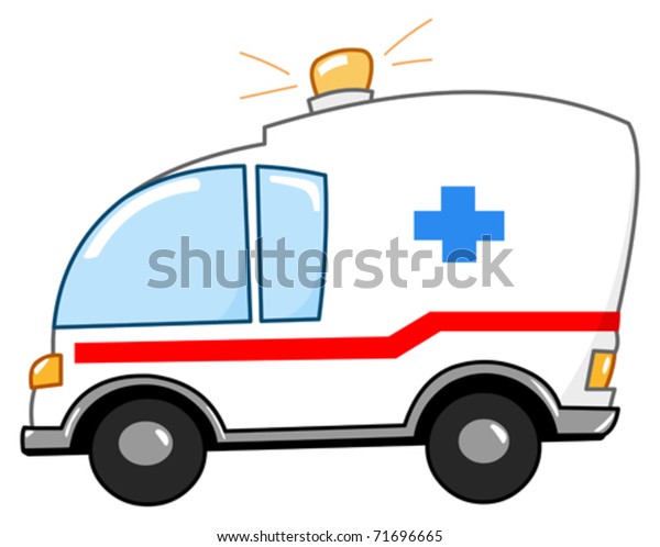 Ambulance Cartoon Stock Vector (Royalty Free) 71696665