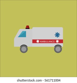 Ambulance car.Vector illustration.