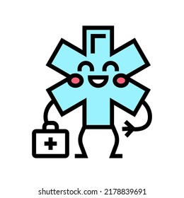 ambulance children first aid color icon vector. ambulance children first aid sign. isolated symbol illustration