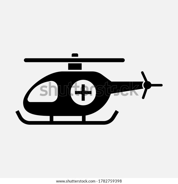 Ambulance chopper icon. Air medical service,\
medical helicopter\
sign.