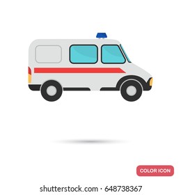 Ambulance color flat icon for web and mobile design