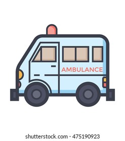 Ambulance Colored Illustration