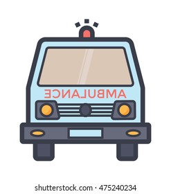 Ambulance Colored Illustration