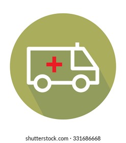 
Ambulance Colored Vector Icon
