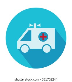 
Ambulance Colored Vector Icon
