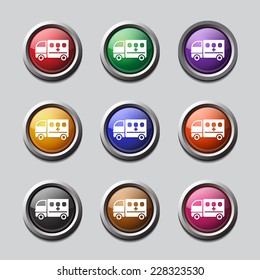 Ambulance Colorful Vector Icon Design