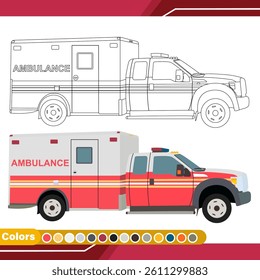 ambulance coloring book for kids