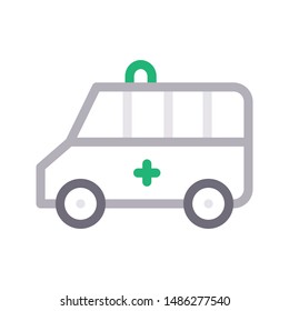 ambulance colour line vector icon
