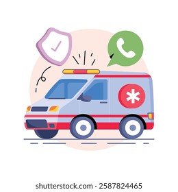 Ambulance Concepts Style illustrations. EPS 10 File stock illustration