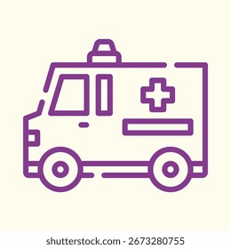Ambulância símbolo criativo arte trabalho moderno vetor útil ilustração design lindo colorido background.eps