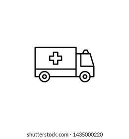 ambulance, death outline icon. detailed set of death illustrations icons. can be used for web, logo, mobile app, UI, UX