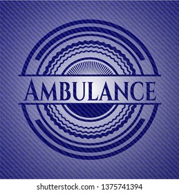 Ambulance with denim texture