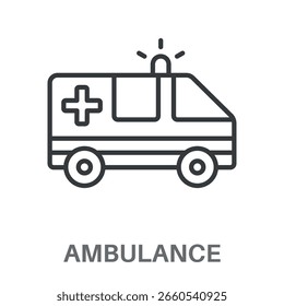 Ambulance Design Icon, Simple Style Design Inspiration For Any Logos Interface And Purpose