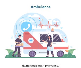 Ambulance doctors concept. Emergency doctor in the uniform.