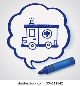 ambulance doodle drawing