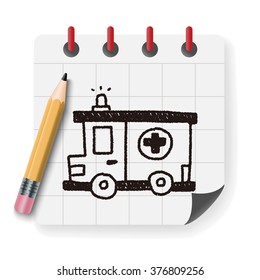 ambulance doodle drawing