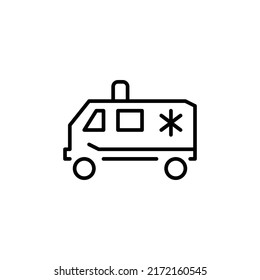 ambulance editable stroke icon, Smart stroke icon