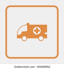 Ambulance emergency car icon.