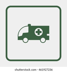 Ambulance emergency car icon.