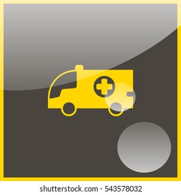 Ambulance emergency car icon.
