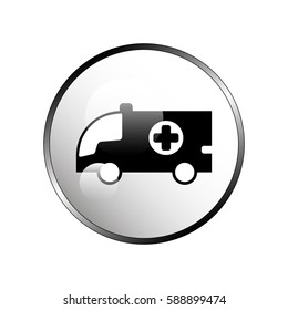 Ambulance emergency car icon.