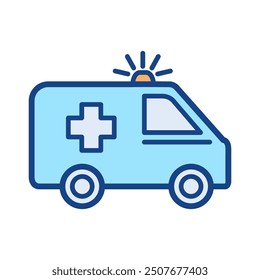 Ambulance, emergency car icon graphic  illustration