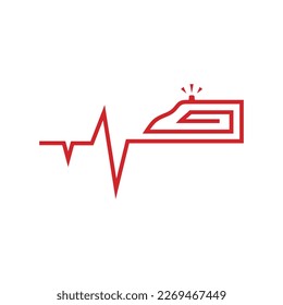 Diseño del logotipo del vector del servicio de emergencia de ambulancia para vehículos