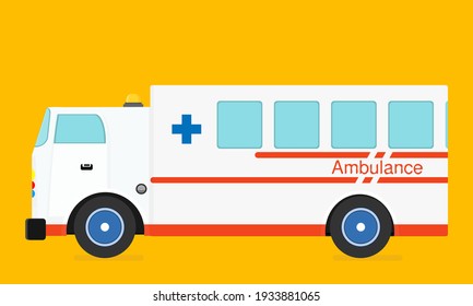 ambulance Emergency care medical service Truck yellow background