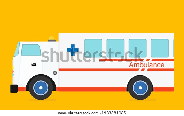 ambulance Emergency care medical service Truck\
yellow background