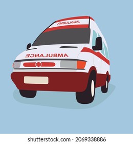 Ambulance, emergency cart, front position.