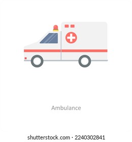 Concepto de icono de ambulancia y emergencia
