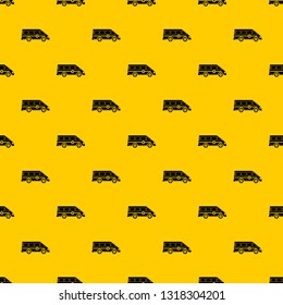 Ambulance emergency van pattern seamless vector repeat geometric yellow for any design