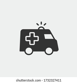 ambulance emergency vector icon illustration sign