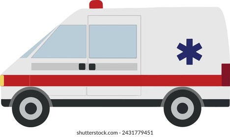 Ambulance emergency vector, isolated. Ambulance icon on white background.

