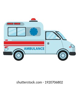 Ambulance Emergency Vehicle City Transport Icon Vector Illustration Design