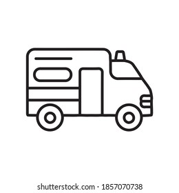 Ambulance Emergency Vehicle Medical line icon