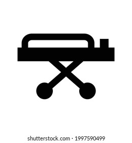 Icono vectorial del equipo de ambulancia, aislado en fondo blanco