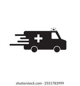 Ilustración de Vector de icono rápido de ambulancia. Icono del coche de la ambulancia